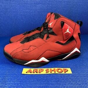 AIR JORDAN 7 TRUE FLIGHT Men`s Size 10.5 Red Black Basketball Shoes 342964-610